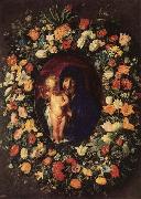 Madonna and  Child Wreathed wih Flowers Jacob Jordaens